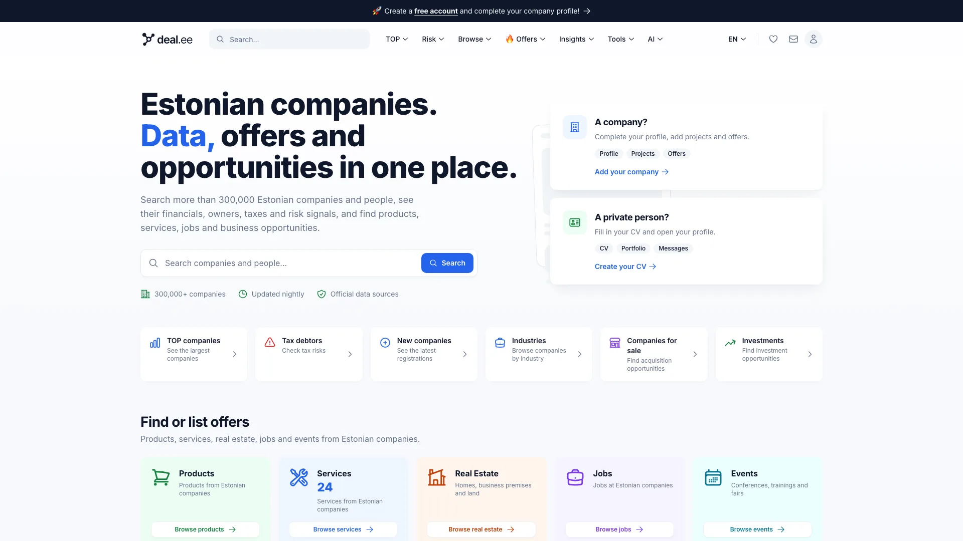 Deal.ee — homepage