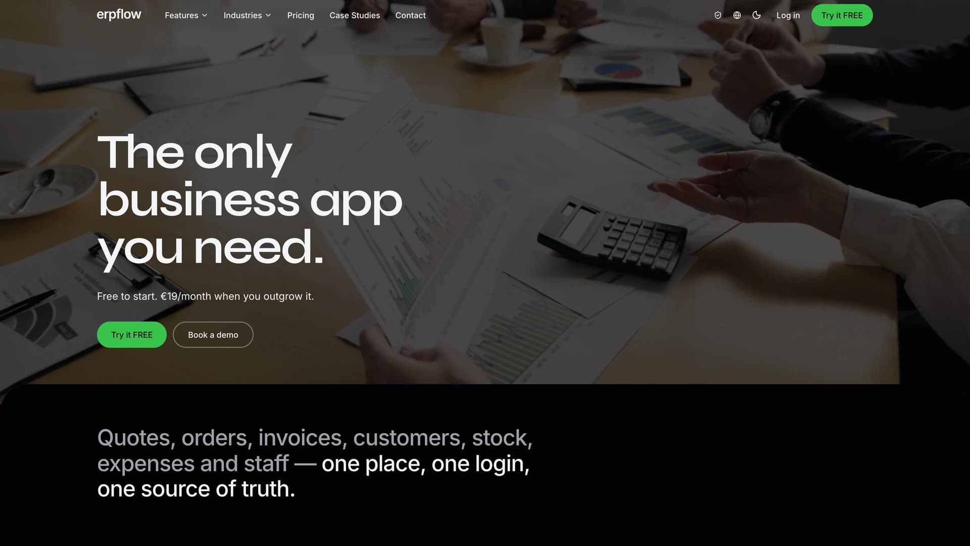 ERPFlow.ai — homepage